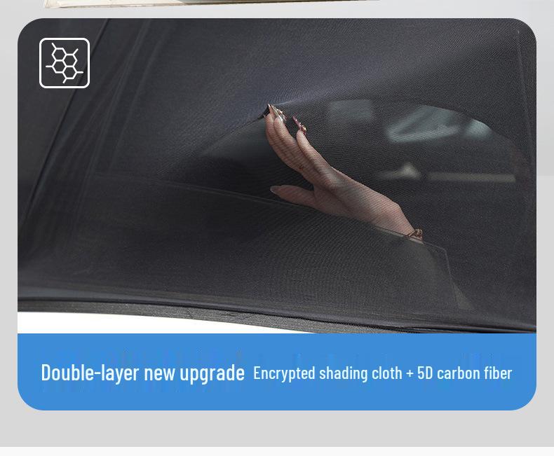 Double Layer Sun Shade with Zipper: Insulated, Breathable Privacy Curtain for Self-Driving Tours