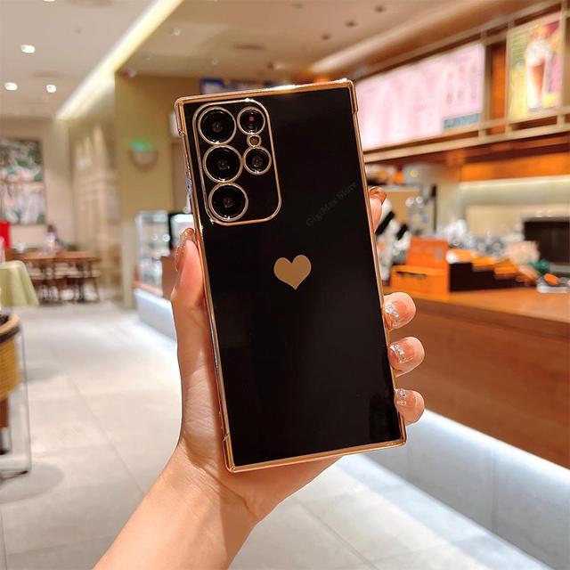 Solid Plating Linsebeskyttelsesdeksel For Samsung Galaxy A52s A52 S A53 5g S22 Ultra S21 S20 Fe Plus A12 4g A13 M12 Mykt Deksel