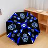 1 PC Automatic Folding Umbrella - The Evil Eye Pattern, Portable & Foldable Design with 8 Ribs, Christmas Birthday Gifts