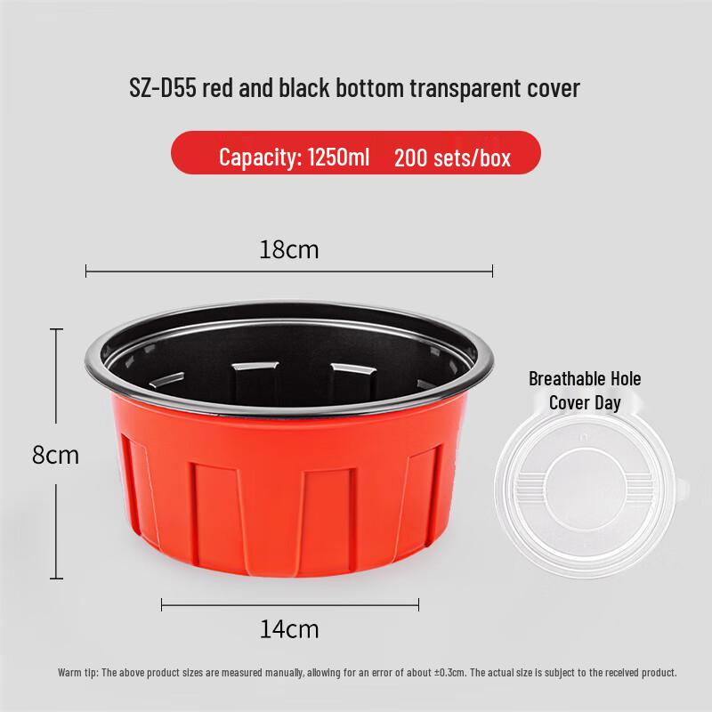 

Food-Grade Disposable Round Takeout Bowl