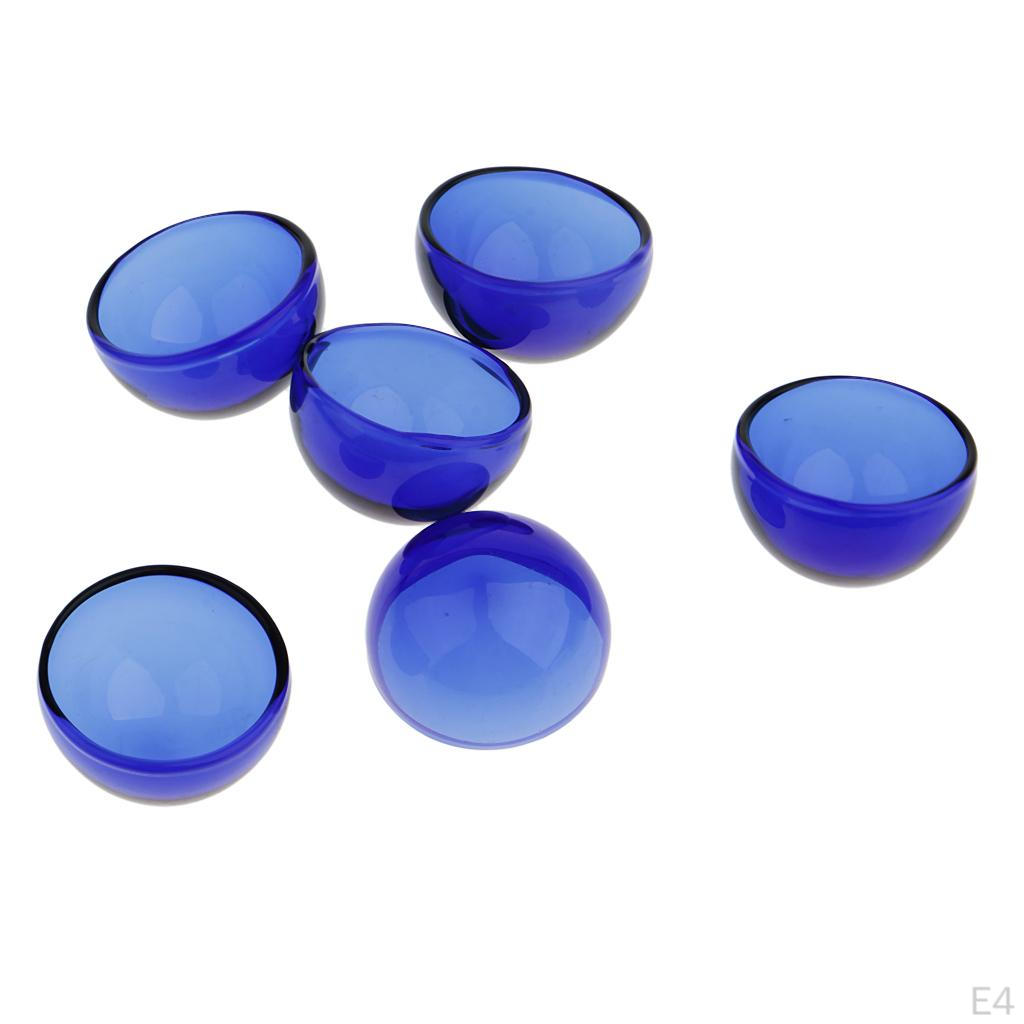 6 Pcs Pendant Charm Half Globe Glass Container for