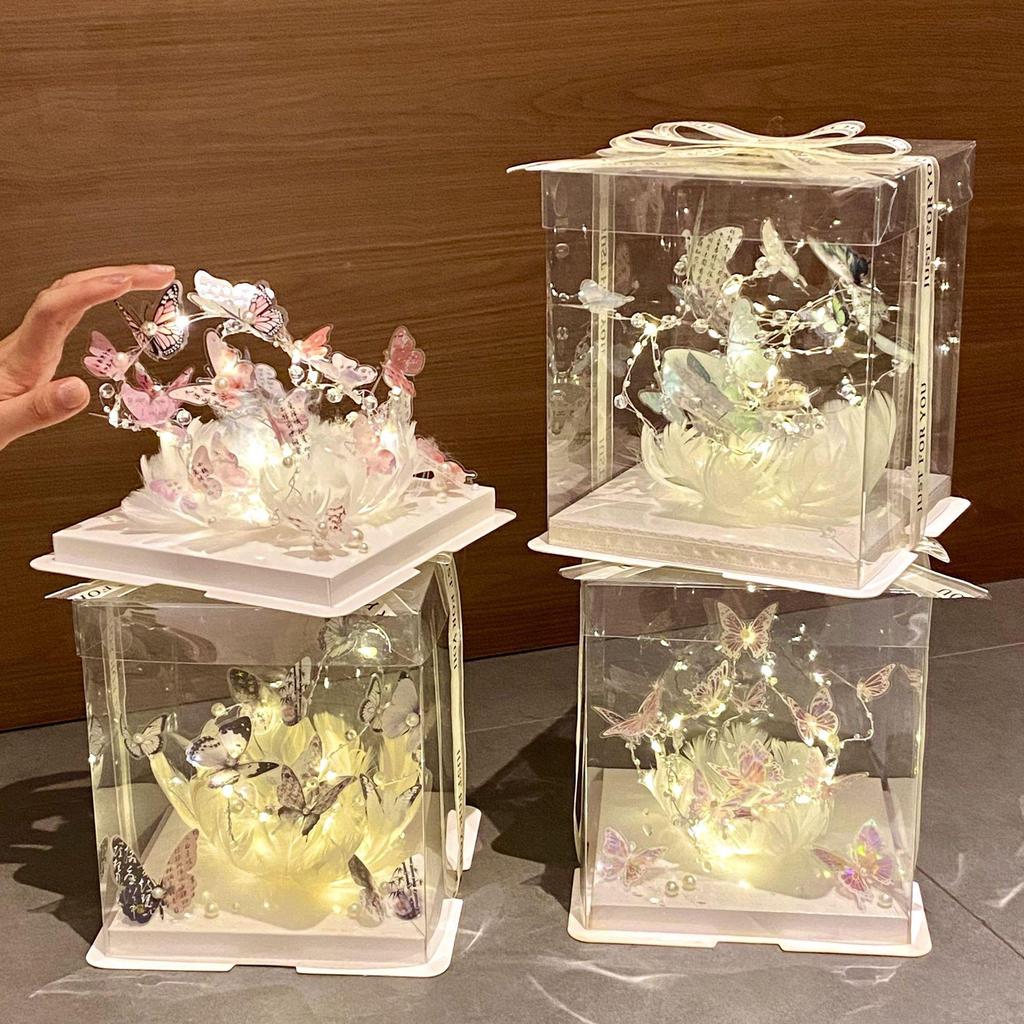 Exquisite DIY Handmade Transparent Butterfly Lamp Decoration Gift Set