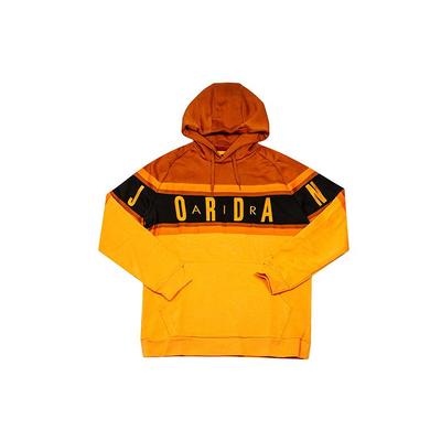Felpa Sportiva con Cappuccio a Contrasto da Uomo Gialla BQ5651-246