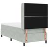 Box Spring Bed with Mattress Light Gray 90 X 200 Cm Velvet