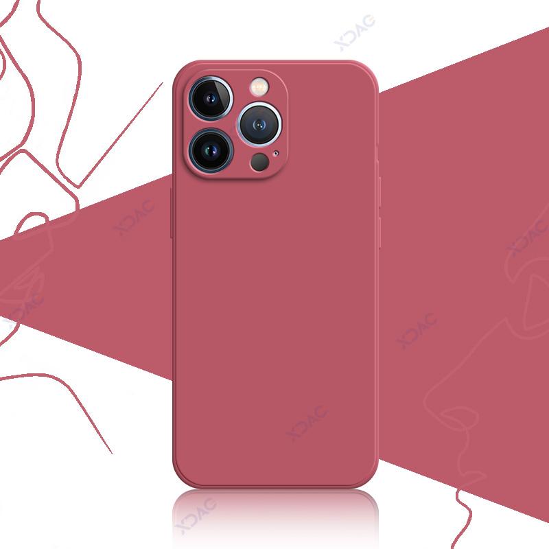 Luxury Case Covers for iPhone 12 13 Pro Max Mini 360 Edge Protective Square Liquid Silicone Mobile Phone Shield Housing