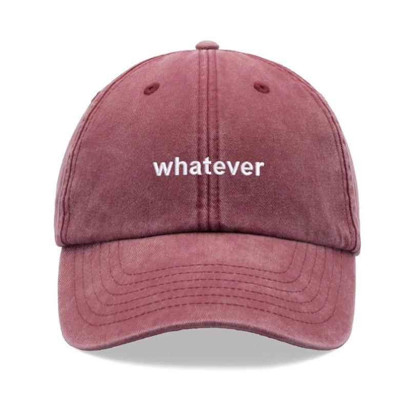 

1pc Retro Baseball Cap Vintage Washed Unisex Dad Hat Low Profile Adjustable Faded Sports Sun Hiking Summer Holiday Skiing Funny Adjustable бордовий