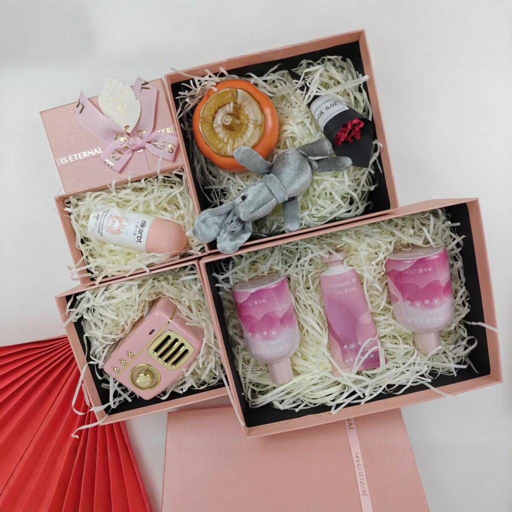 Pink Bow Gift Box - Creative Packaging for Birthdays, Parties, Valentine's Day