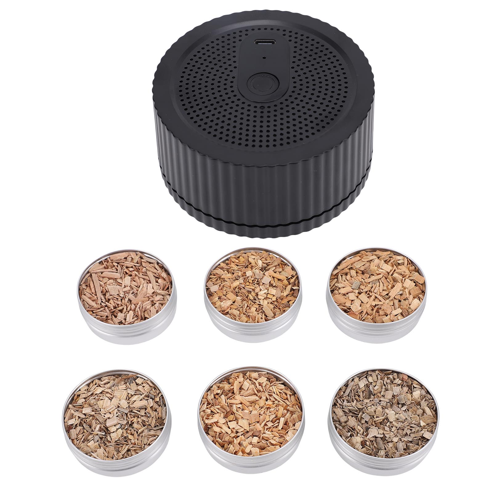 

Электрический набор для копчения виски, перезаряжаемая коптильня для коктейлей с 6 коробками древесной щепы для домашнего бара