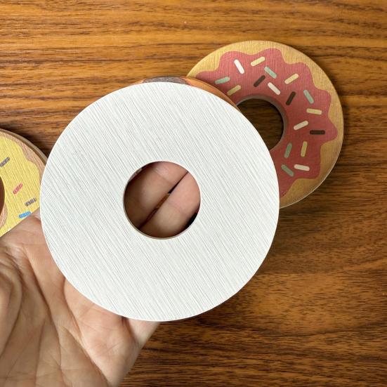 Sottobicchiere Diatomee Forma Ciambella per Tazza da Scrivania Tappetino Asciugatura Rapida Assorbente Acqua Resistente al Calore Antiscivolo Carino Decorazione Cucina Ufficio