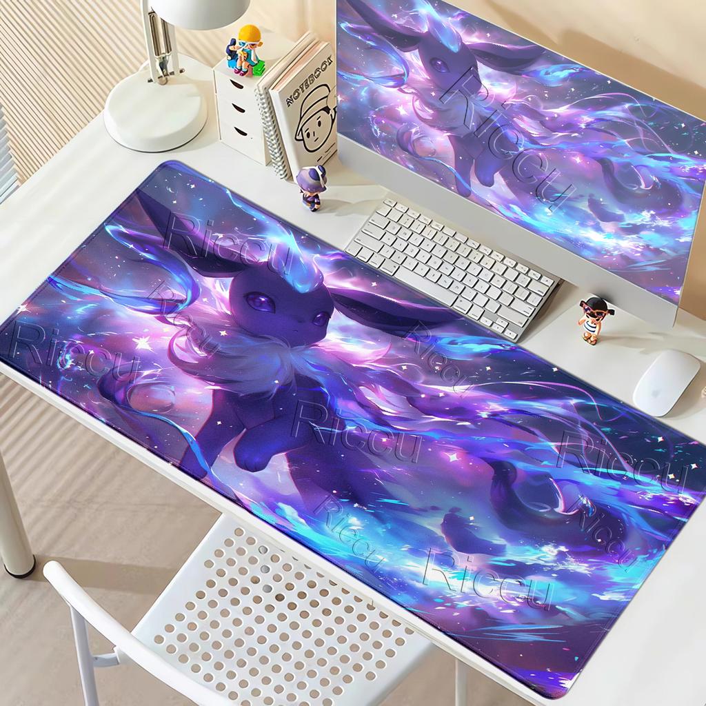 New Kawaii Eevees Aesthetics Mouse Pad Pokemons Computer Desk Accessories Office Gaming Keyboard Desk Mat Nonslip Mat Anime Rugs