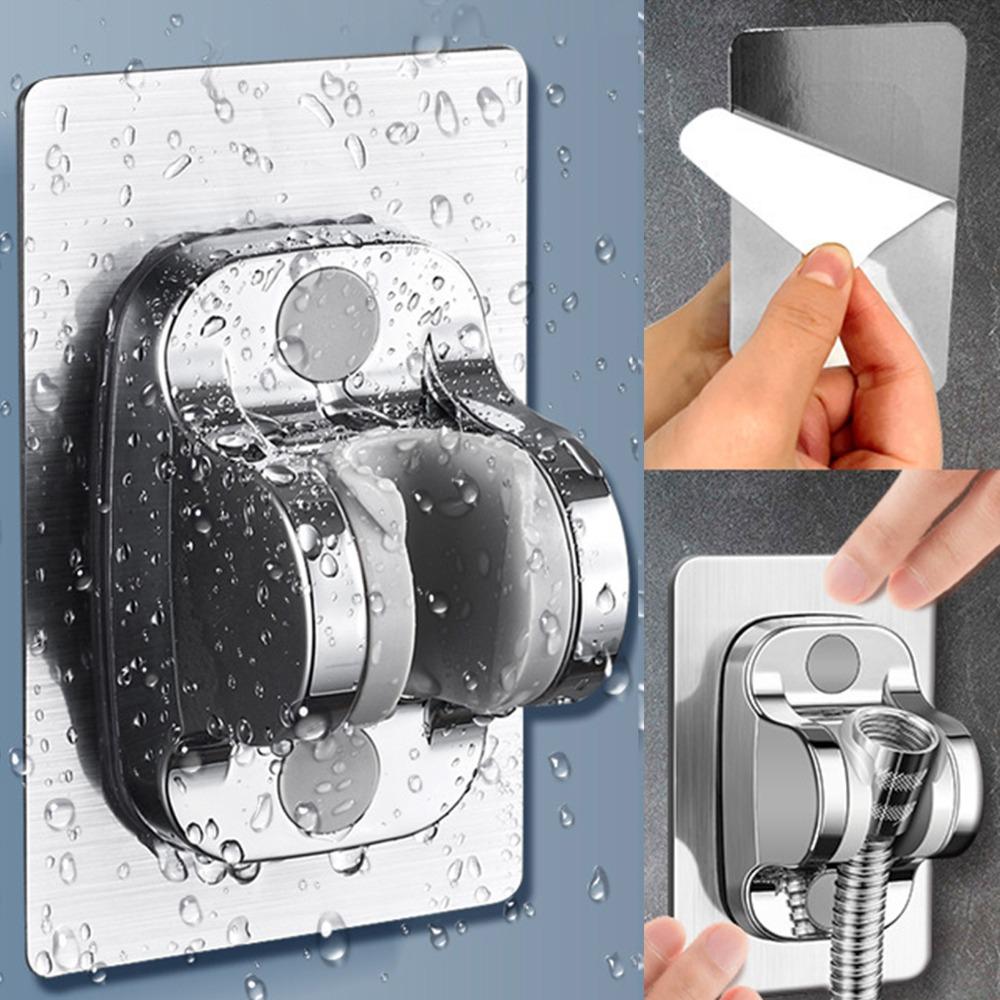 2 Pack Strong Adhesive Shower Head Holder Self Adhesive Handheld Shower Holder  For Bathroom