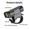 USB Rechargeable Bike Headlight Waterproof Bright LED Bicycle Flashlight High Lumen Cycling Safety Strobe Warning Light 7
