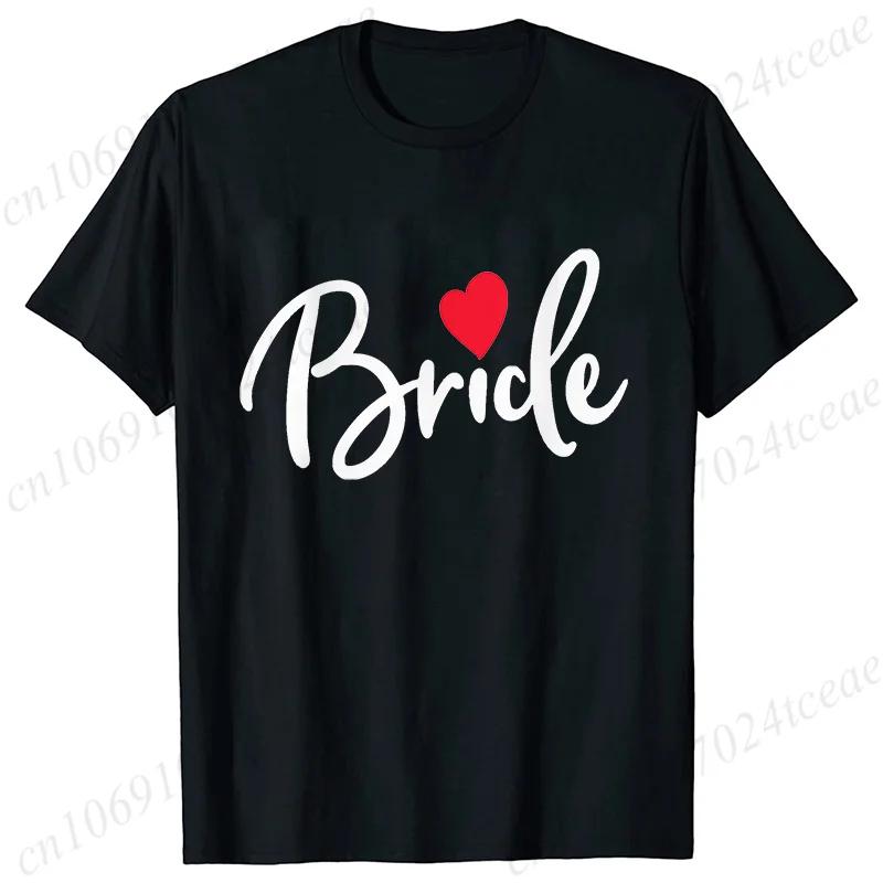 Team Bride Squad T-shirt Bridal Wedding Tops Bachelorette Farewell Party Tees Women EVJF Blouses Bridesmaid Aesthetic Clothing