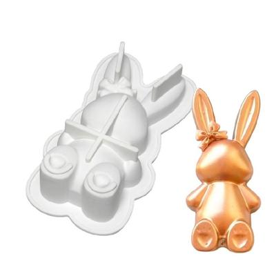 Manual Cake Mold Bowknot Rabbit Decor Candle Mold for DIY Decoration Making Soap