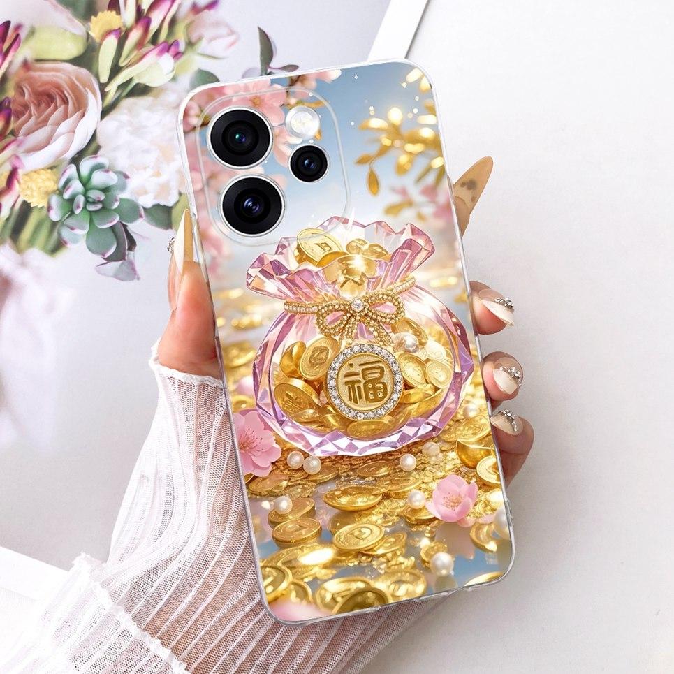 For Oppo Reno15 F Phone Case On Reno 15 15F Casing Cool Dragon Lion Tiger Cartoon Printed Back Cover Clear Soft Silicone Capa