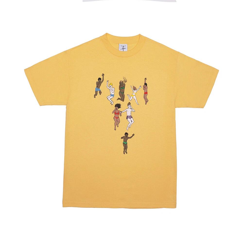 Alltimers Skate Streetwear Jump in the Pool Orange Tee Tshirt Medium S