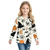 Children's Halloween Print Long Sleeve Neck T-Shirt for Boys Girls