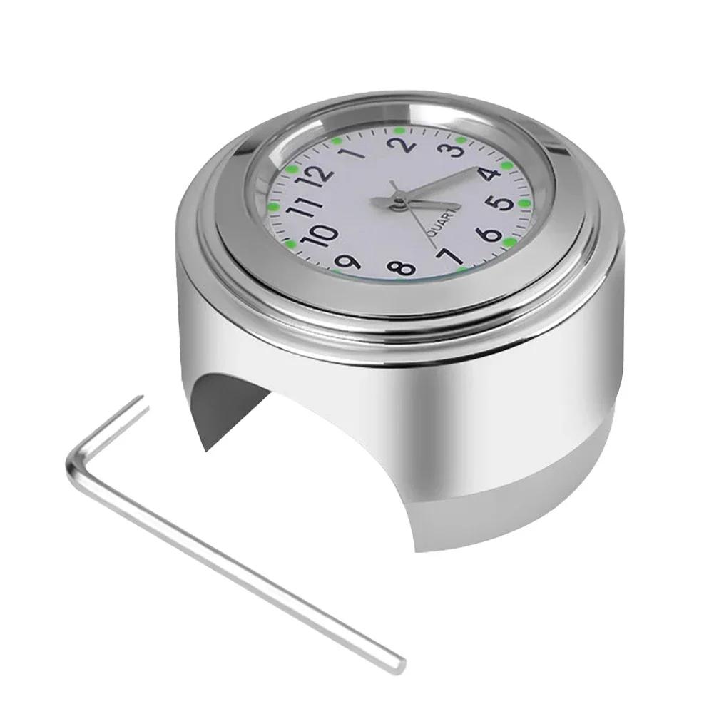 

22-25MM Мотоциклетные часы термометр указатель температуры водонепроницаемые аксессуары для мотоциклов часы на руль мото стиль мото аксессуары