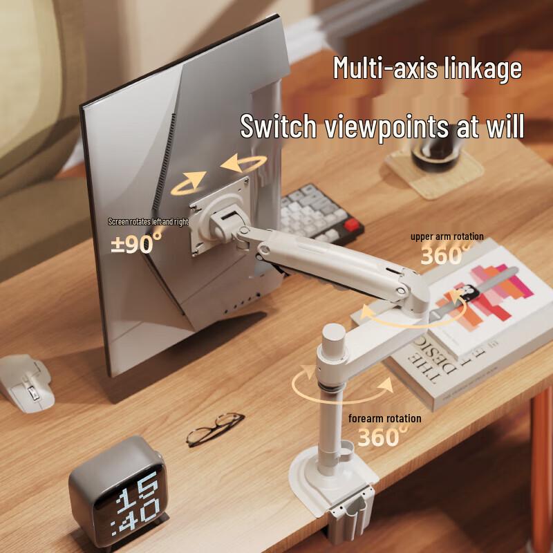NB Single Monitor Gas Spring Desk Mount Arm