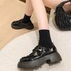 Fashion Shoes Woman Flats Clogs Platform British Style Oxfords Autumn Dress New Summer Creepers  Leather Fall High Mary Janes Lace