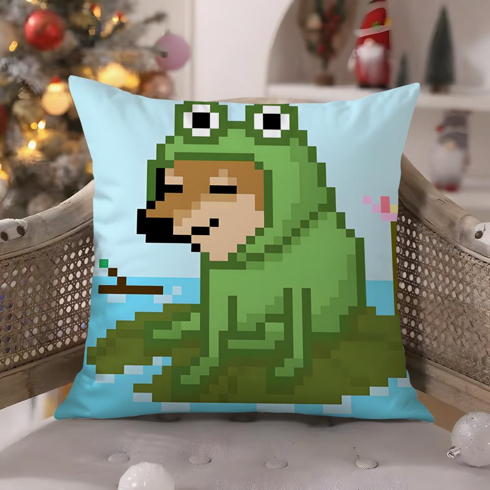 Dogthemed memes are trending online Pillow Case Comfort Sofa Bed Silky elegant Invisible zipper Decorative cushion cover