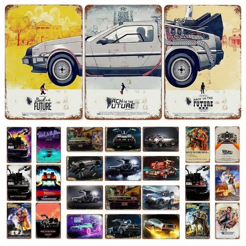 Zurück in die Zukunft Alte Filme Retro Metallschilder Posterwände Bars Clubs Männerhöhlen Garagen Cafés Kunst Wanddekorationen