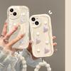 Rainbow Heart Case for iPhone 16 17 Pro Max 15 With Detachable BraceletCute Laser Sparkle Phone Cover