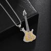 Punk Rock Musik Gitarre Halskette Männer Frauen Gothic Anhänger Halskette Mode Personalisiertes Geschenk Hip Hop Biker Schmuck für Freund