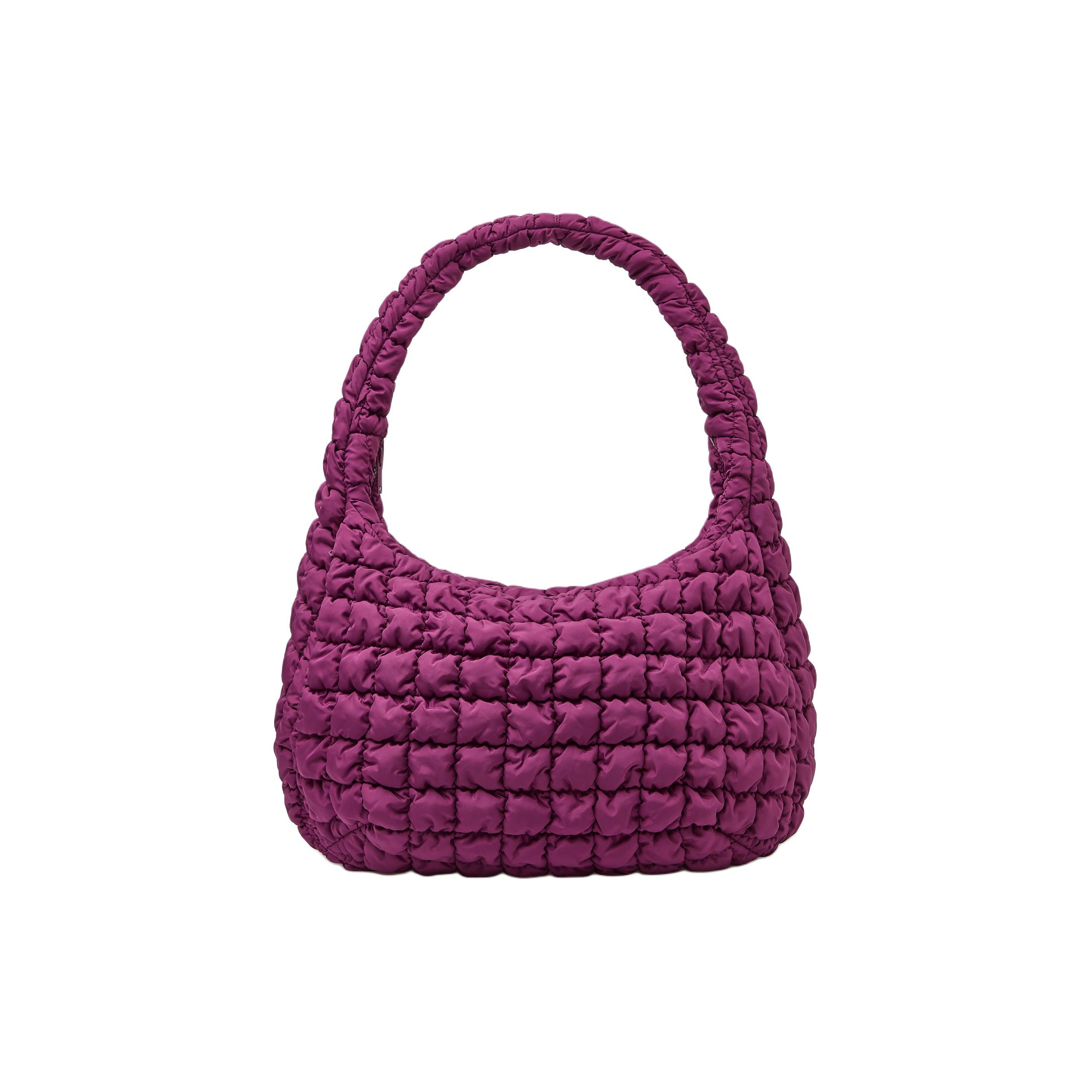 Cos Quilted Check Surface Cloud Bag Women Shoulder Bag Burgundy 0916460026 Burgundy
