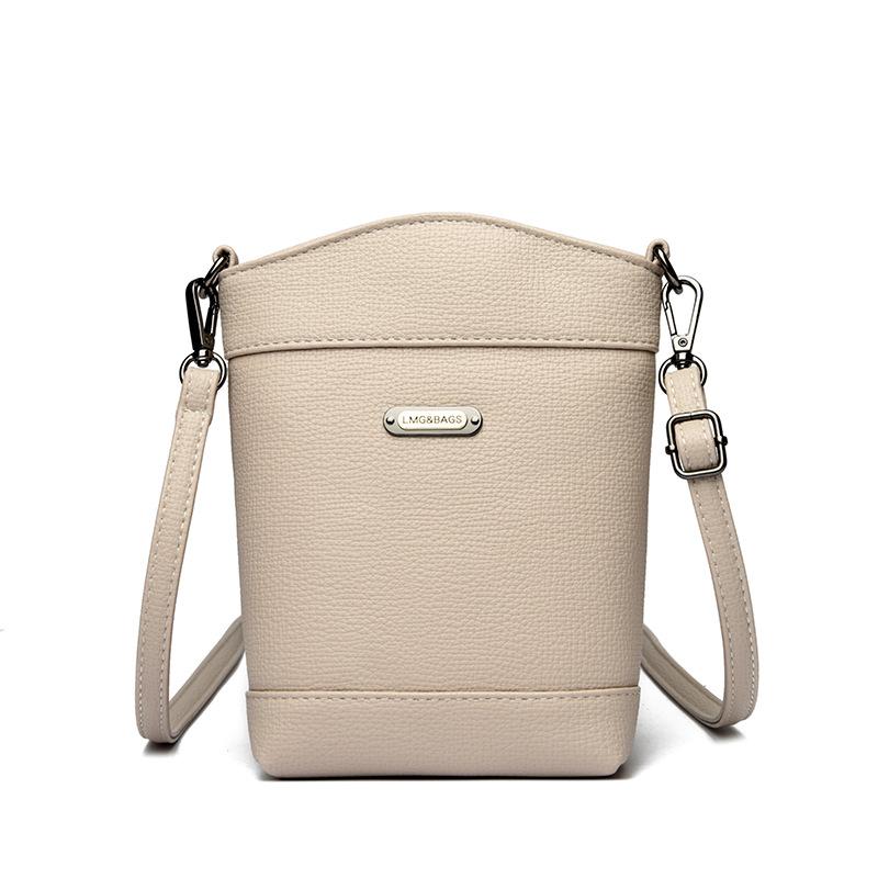 Mobile Phone Bag Female Messenger Mini Bag Solid Color Vertical Mobile Phone Bag 2025 New Foreign Style Lightweight Mobile Phone Small Satchel