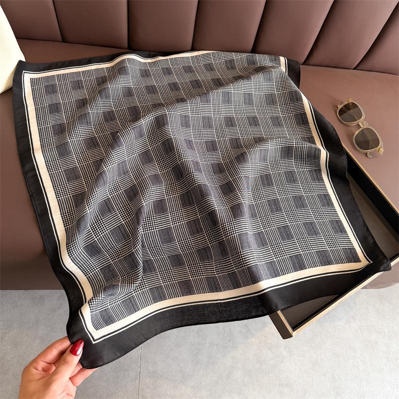 New Cashew Print Female Neck Scarf Cotton Linen Feeling Women Hair Scarves Foulard Head Band Shawls Wraps Neckerchief Bandana