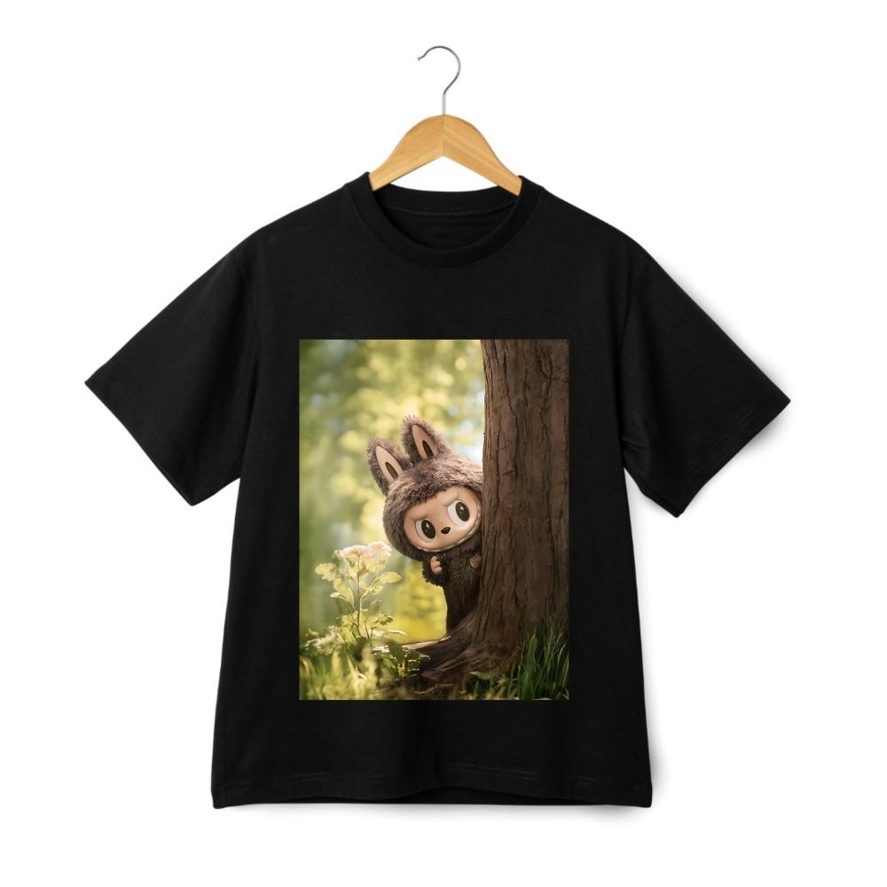Forest-style Cute Animal Cartoon Printed Tee, Unisex Hot-selling Fashion Item