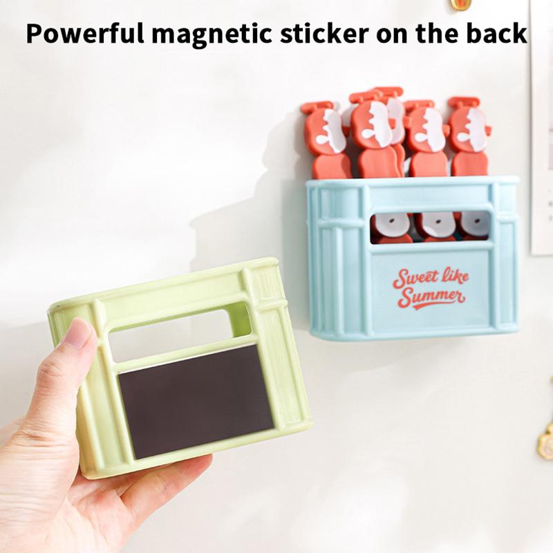 Magnetic Refrigerator Sealing Clip Creative Refrigerator Storage Box Household Snack Tea Sealing Clip