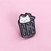 Badge Pin White Cat Jewelry Accessories Lapel Pin Cat Brooch Lapel Brooch Enamel Pin Brooches Pin