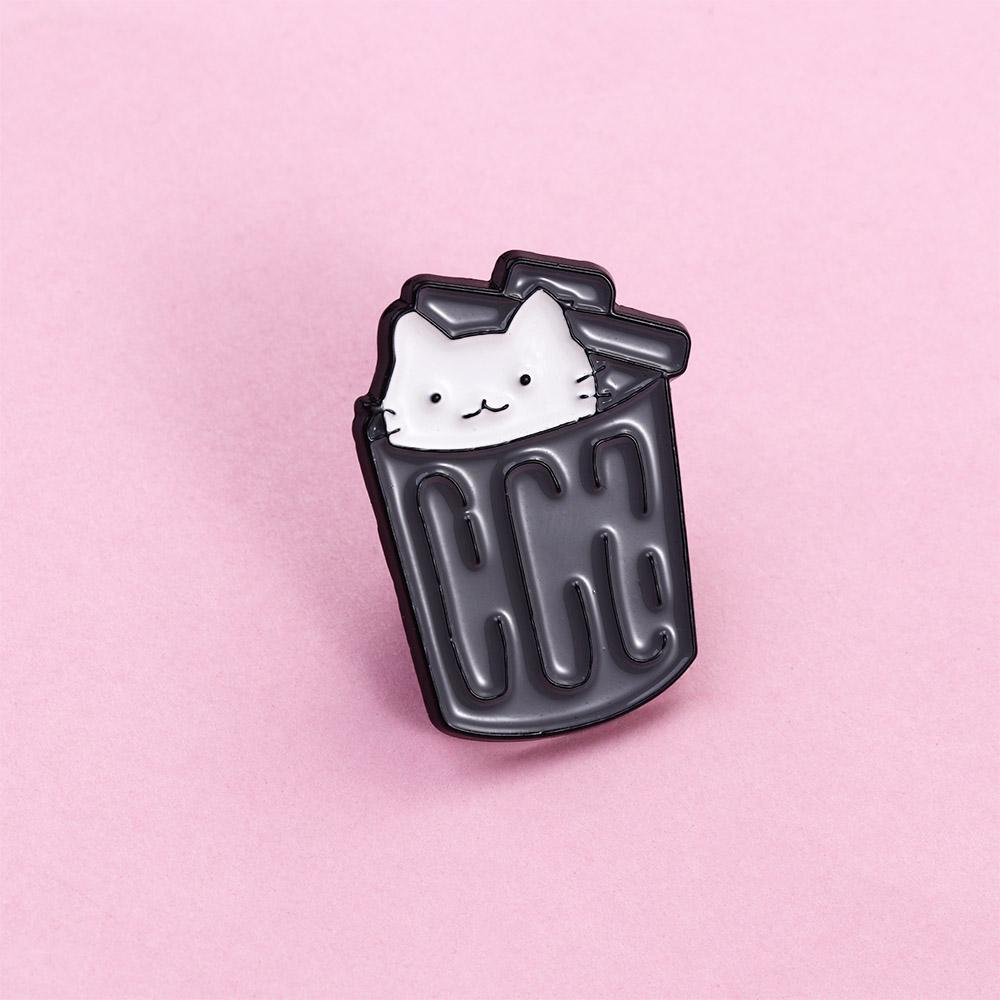 Badge Pin White Cat Jewelry Accessories Lapel Pin Cat Brooch Lapel Brooch Enamel Pin Brooches Pin