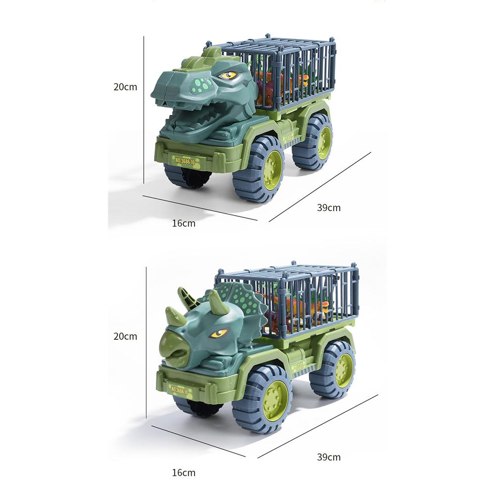 12Pcs Dinosaur Truck Toy, Mini Dinosaur Transport Car Carrier Trains Set Pull Back Monster Trucks for Boys Girls Toddlers Birthday Christmas Toy Gift