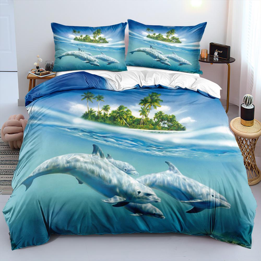 2026 Deep Sea 3D Marine Animal Bedding Set - 3 Piece