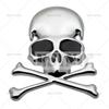 1 Stück Auto Styling Lustiger Totenkopf 3D Metall Chrom Zinklegierung Klebendes Emblem Auto Karosserie Kofferraum Kotflügel Abzeichen Aufkleber Decal Auto Zubehör