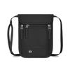 Multifunctional RFID Neck Hanging Crossbody Passport Bag for Document, Coin, and Phone Storage.