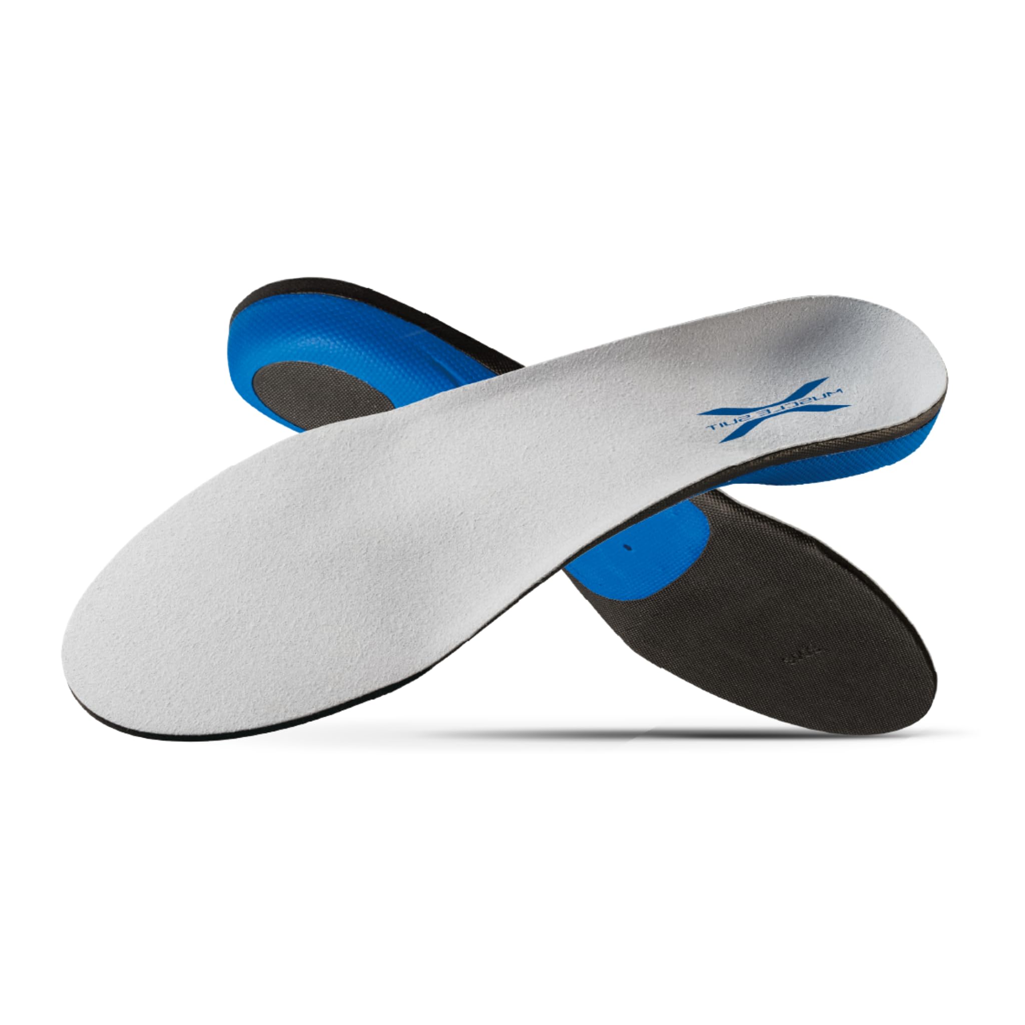 

MUSCLE SUIT PRO Insoles with arch shock and heel designed for jobs involving standing and walking INSOLE support, absorption, stabilization, (L size сірий колір