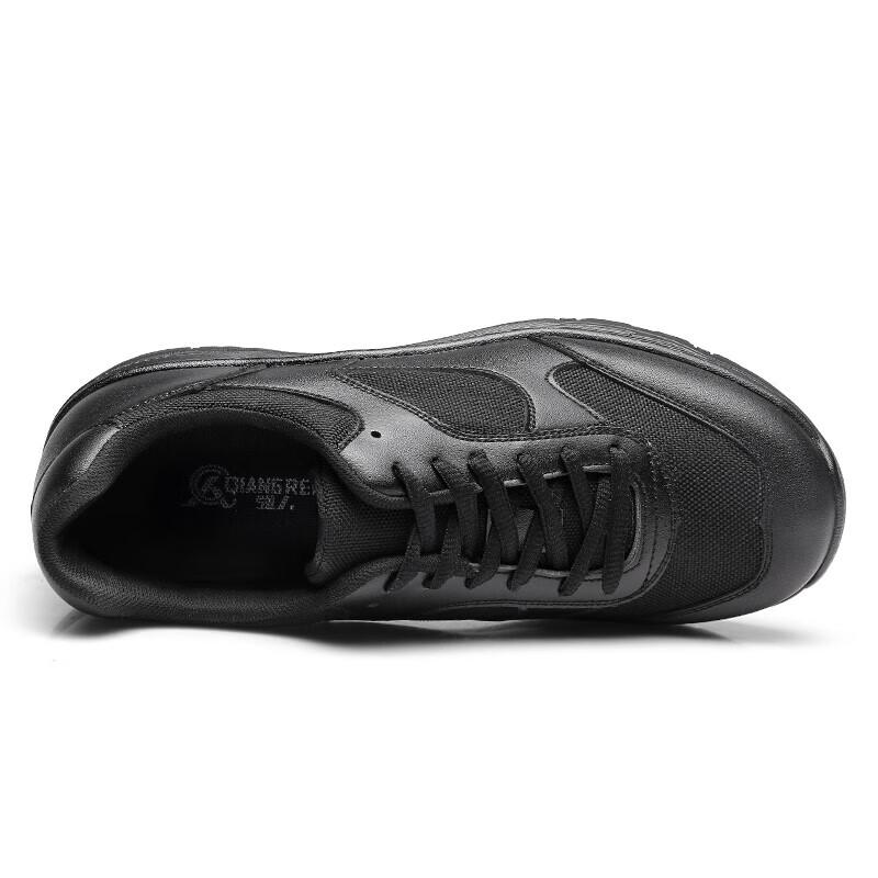 Qiangren Sports Casual Shoes, 3515 Military Training Shoes, Breathable Outdoor Hiking Running Shoes for Men, Daily Training Shoes, Black, Size 40