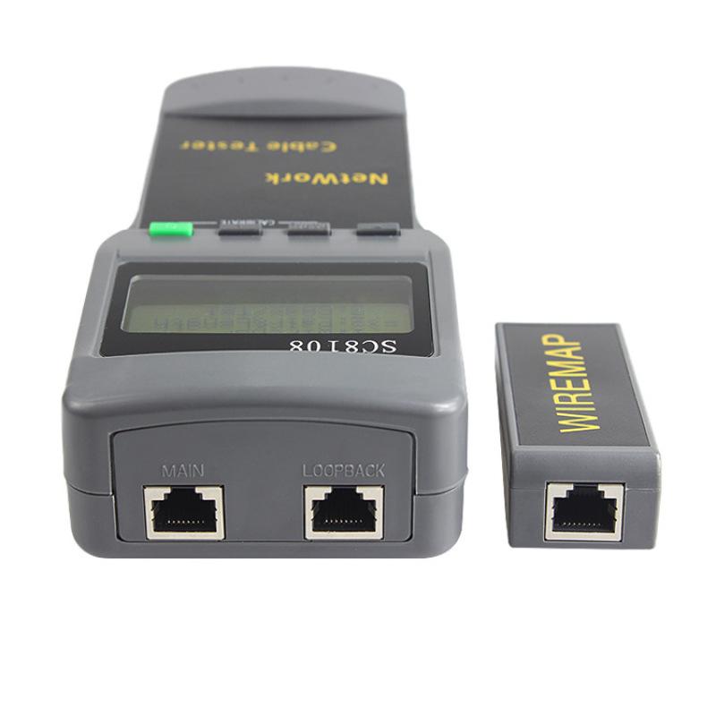 SC8108 Přenosný bezdrátový síťový tester kabelů Digitální síťový LAN telefonní kabel Tester a měřič s