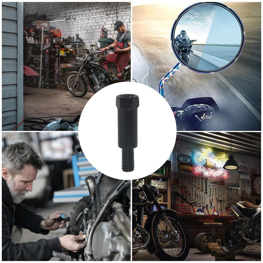 Screw Diameter Conversion Adapter Bike Mirror Extension Adapter Motorcycle Mirror Adapter Set 8mm Steel