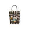 Labubu plastic woven handbag woven vegetable basket handbag handmade bag