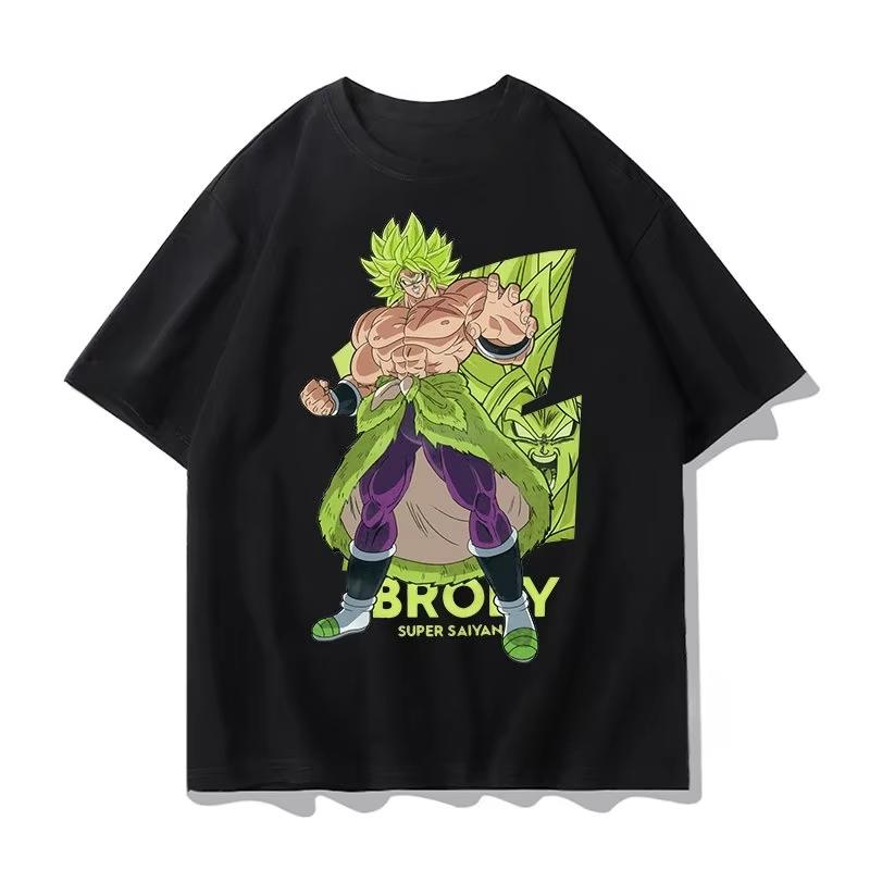 2026 New Summer Dragon Ball 40th Anniversary Broly Anime Printed T-shirt Extra Size Casual Streetwear Unisex Y2k