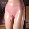Large Size Sissy Pouch Panties Men Embroidery Lace See Through Briefs  Bullet Separation Underpant Feminization Gays Lingerie