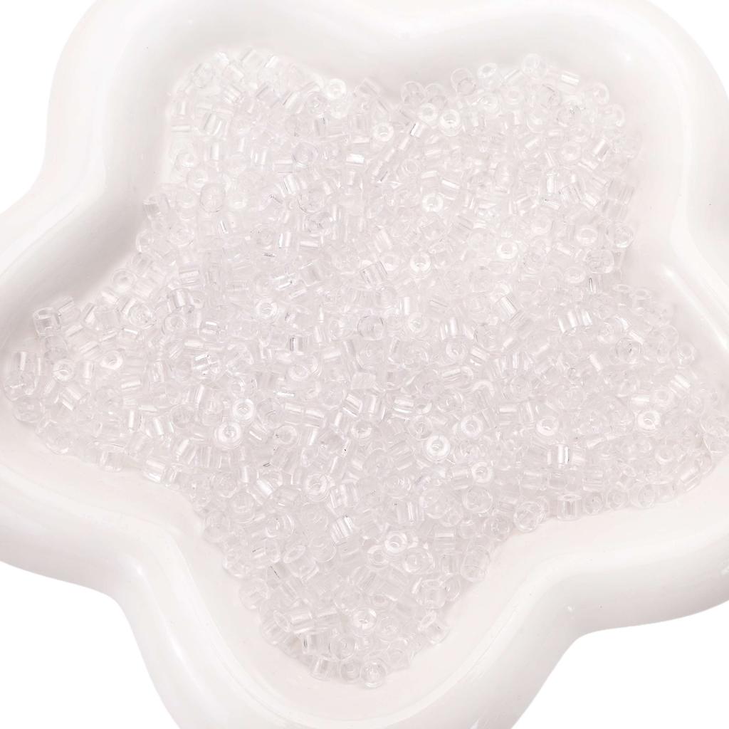 300pcs 4mm Acrylic Short Tube Beads Solid Color Seed Beads Accessories For DIY Jewelry Making