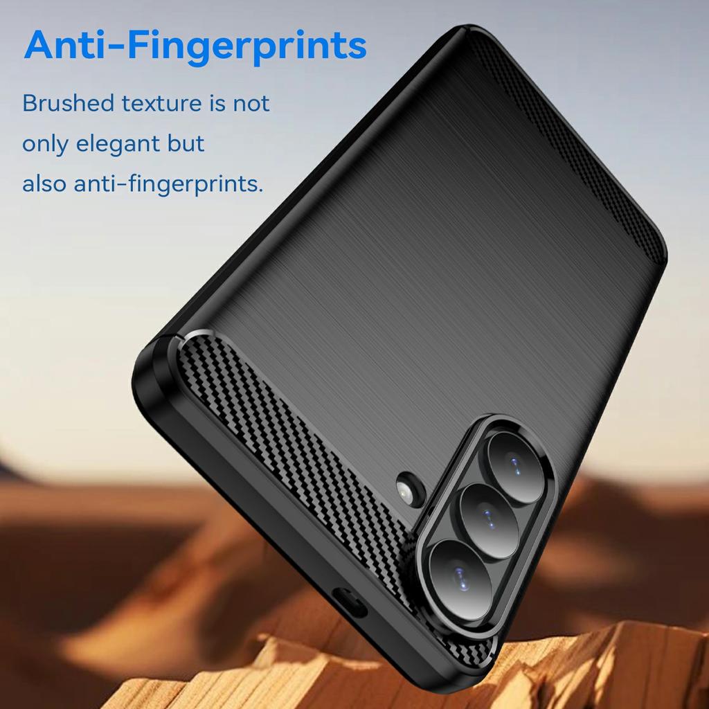 For Samsung Galaxy S26+ Case Protective Phone Cover Carbon Fiber Texture Brushed