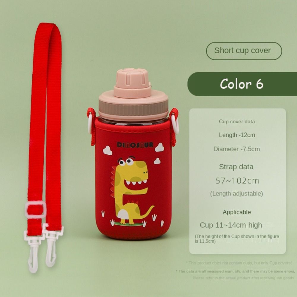 Children's Cartoon Cup Cover Handheld Crossbody Dual Purpose Portable Protective Insulation Cup Cover Water Bottle Cover