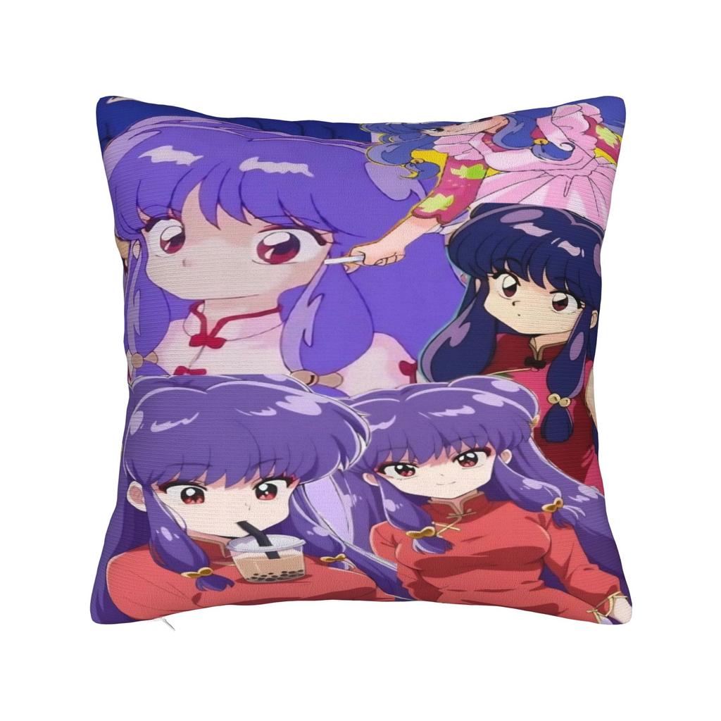Pillow Cover Japanese Anime Shampoo Cute Girl  Vintage Pillow Case For Couch Sofa Bedroom Pillowcases